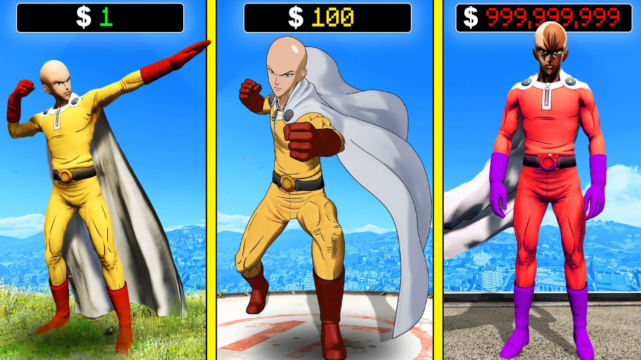 $1 ONE PUNCH MAN to $1,000,000,000 ONE PUNCH MAN in GTA 5