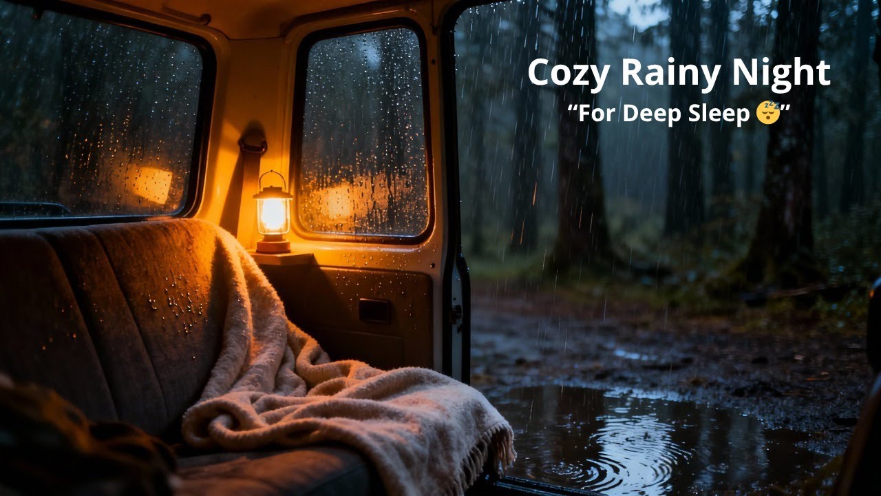 Fall Asleep Fast 🌧️ The Secret Rainy Night Ambience