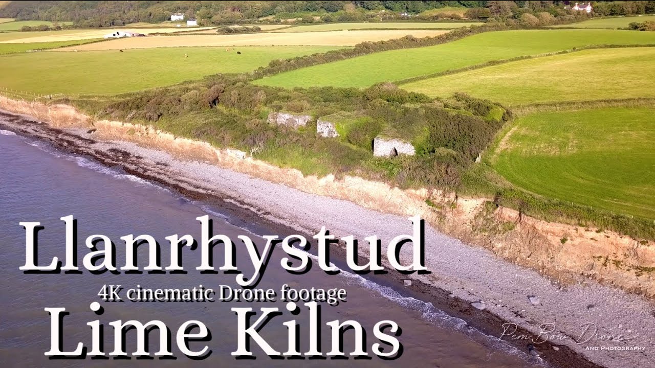 Llanrhystud Lime Kilns 4K cinematic Drone footage