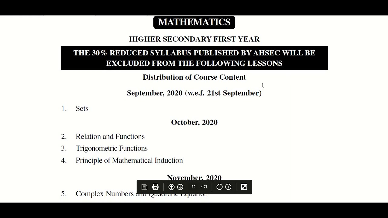 AHSEC New Notice Out On Class 11 and Class 12 Reduced Syllabus
