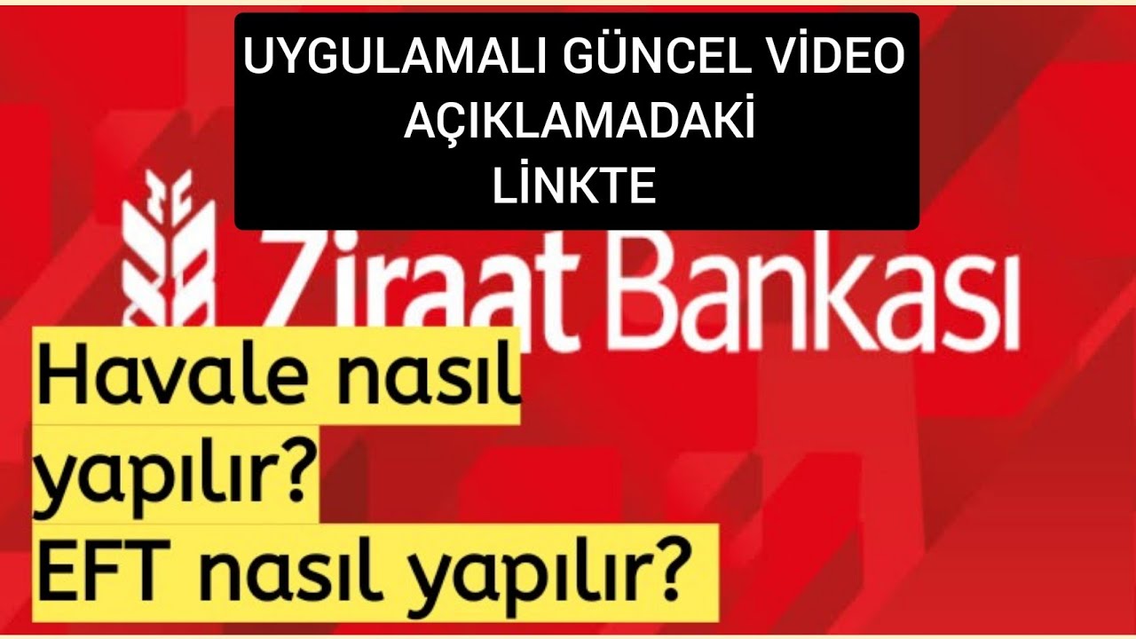 Ziraat bankasi IBAN veya HESAP NO ile Para G&ouml;ndermek(kanalima abone olursaniz sevinirim)