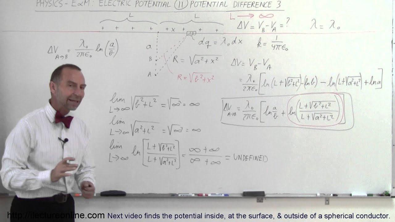 Physics 38   Electrical Potential (11 of 22) Finite vs Infinite Line Charge