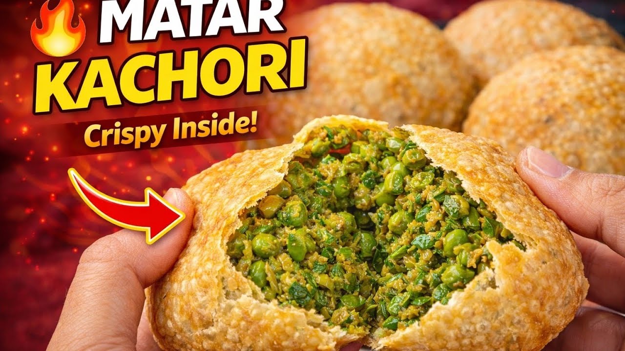 Crispy Matar Kachori 😍 | Street Style Recipe at Home