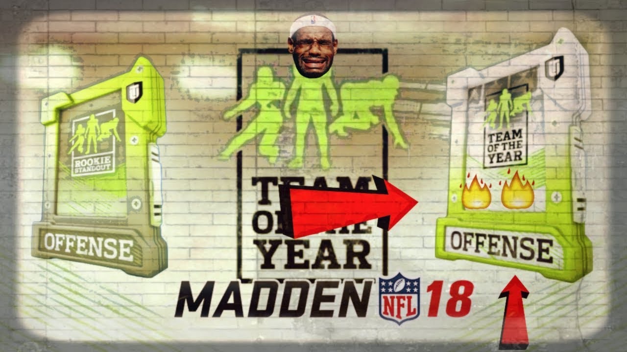 TEAM OF THE YEAR OFFENSIVE REWARD PACK OPENING! MADDEN 18! MUT 18! (2018)