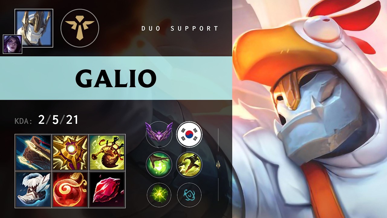 Galio Support vs Rakan - KR Master Patch 26.13