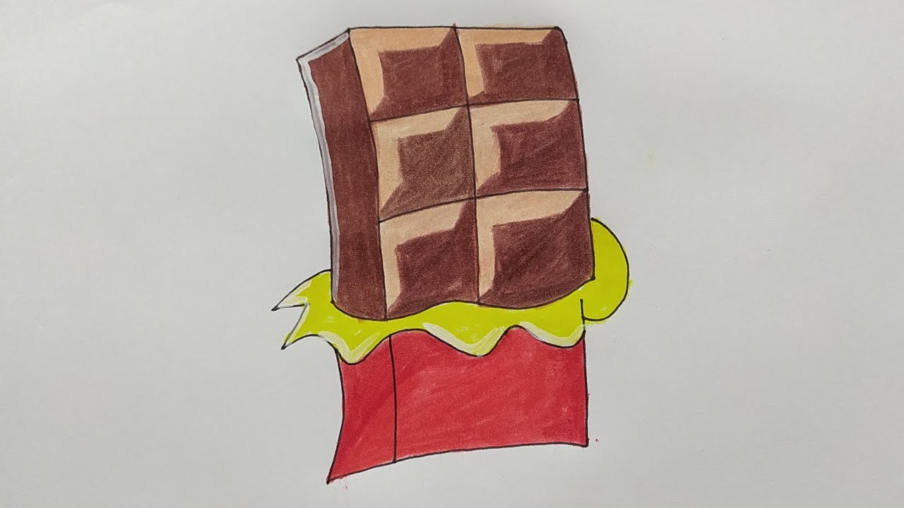 Chocolate Bar Drawing & Colouring🍫 | Food Art