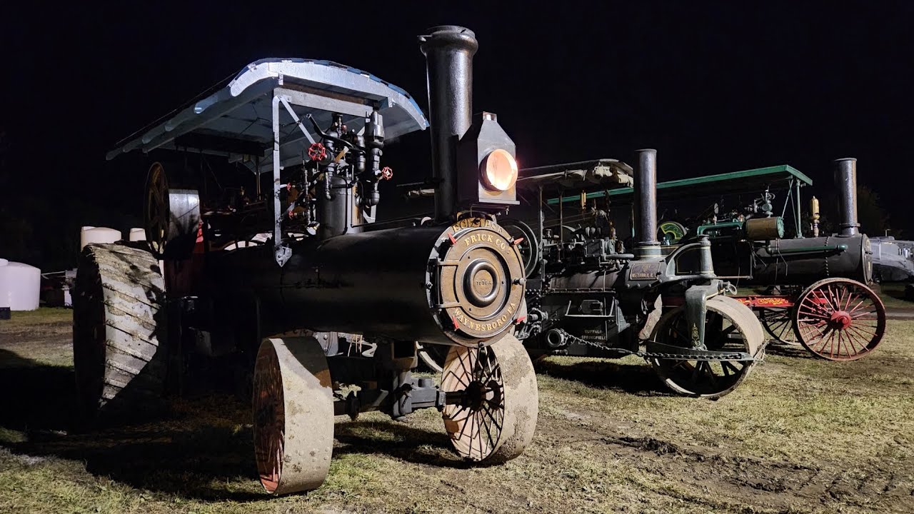 Steam tractors/traction engines at night!
