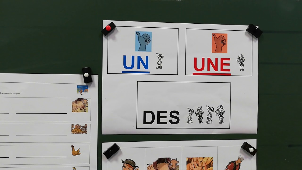 Grande section - écrire des phrases qui répondent à la question : Que possède Jacques ?