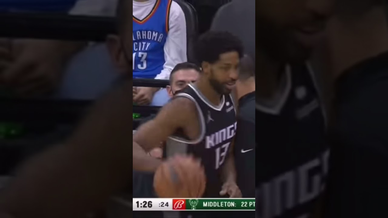 Tyronn Lue trys so hard not to laugh after Tristan Thompson shoves him #shorts