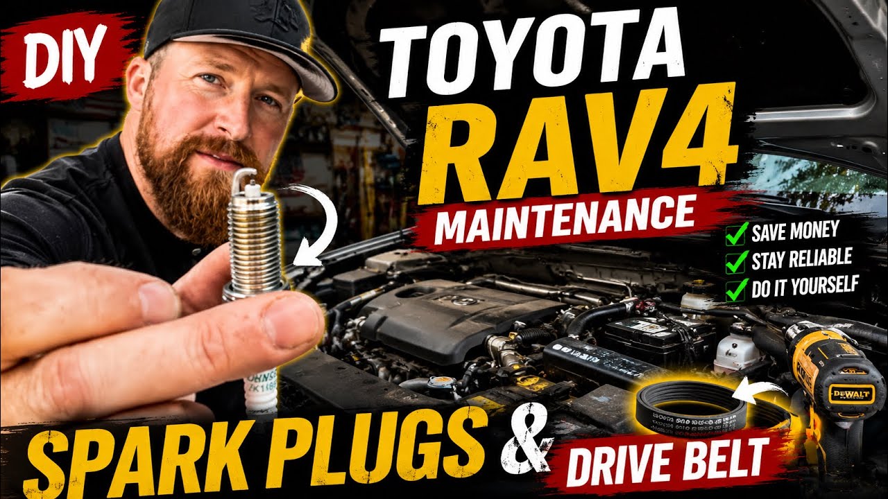 Spark Plugs & Drive Belt • Toyota RAV4 basic maintenance DIY (Save money and your engine!)