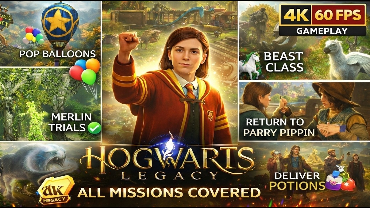 How to Unlock Beasts, Solve Merlin Trials & Pop Balloons Guide | Hogwarts Legacy Gameplay Ep 14