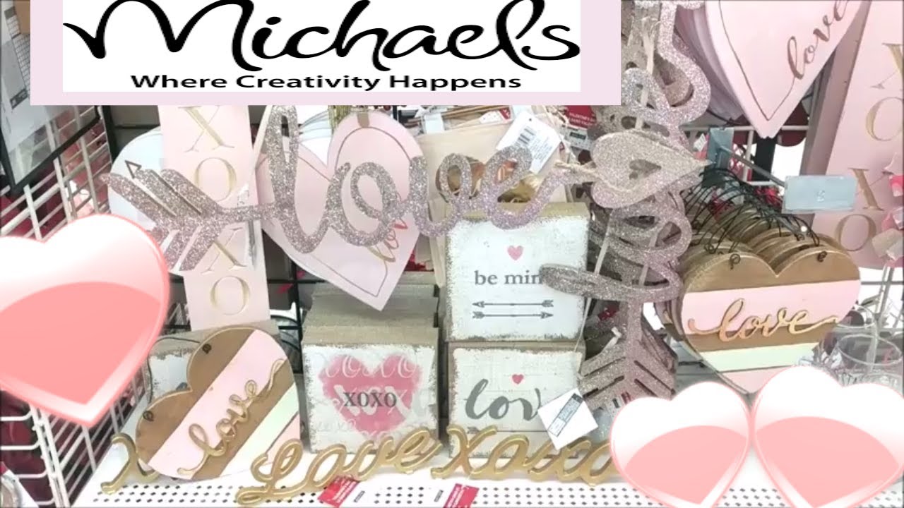 Michaels Valentine Decor Shop with Me!