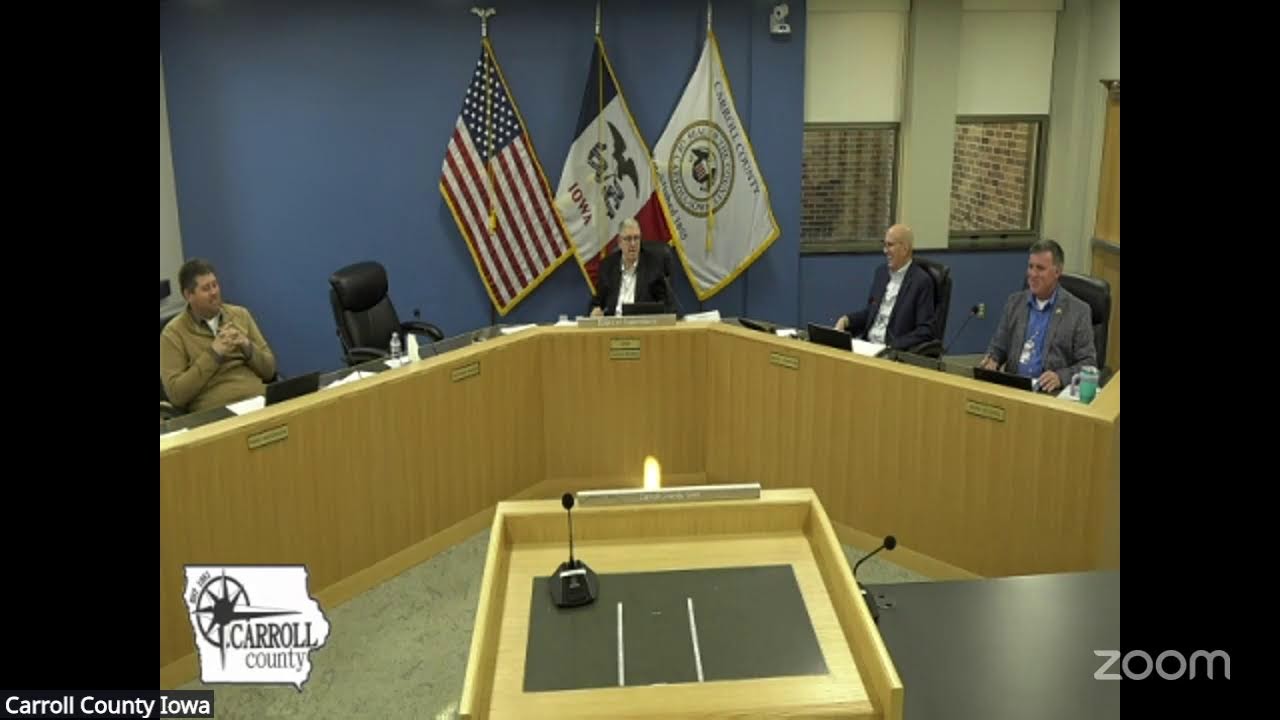 Carroll County Iowa Board of Supervisors Meeting