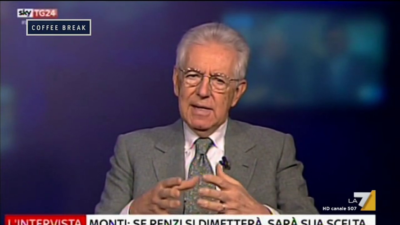 Mario Monti: 'Credo che il prossimo Presidente del Consiglio sarà Matteo Renzi'