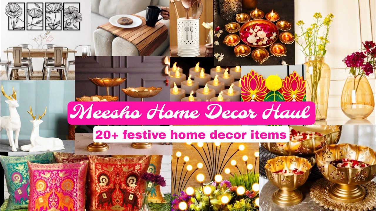 Meesho Home Decor haul || 20+ MEESHO Diwali Home Decor Starting At Rs/100 || Meesho Haul