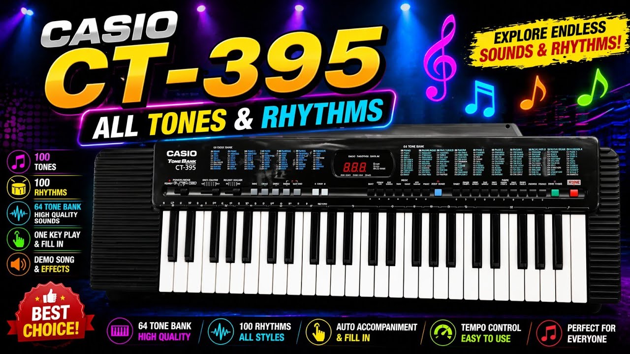 Casio CT-395 review | Casio ct 395 sound review | Casio keyboard