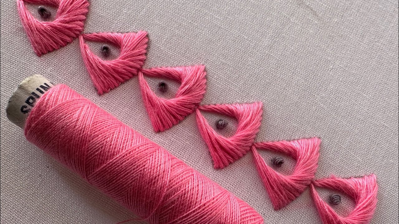 Most elegant border hand embroidery design | #embroidery | hand embroidery for beginners 