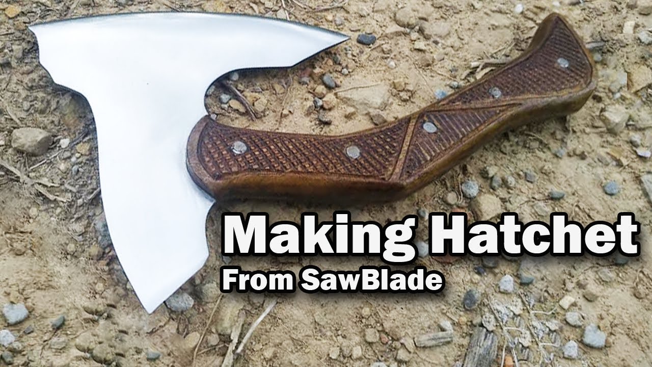 ♻️ Making a Hatchet (Mini Axe) from Circular Saw Blade with PVC Sheath. Cara buat Kapak Mini.
