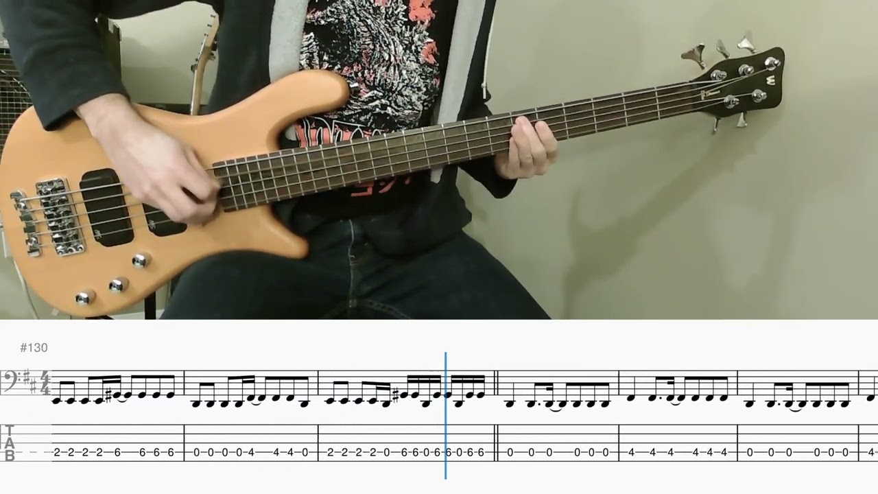 Strapping Young Lad - Detox (bass cover with tab)