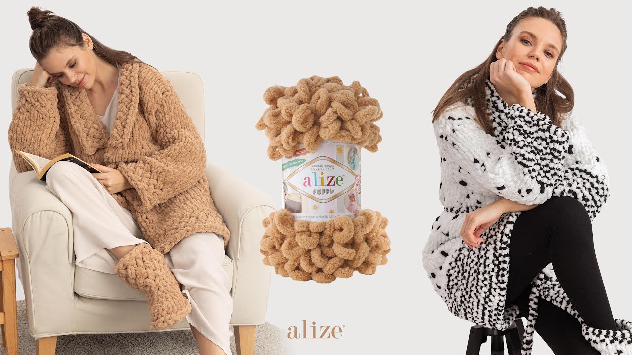 Халат с Alize Puffy & Alize Puffy Color