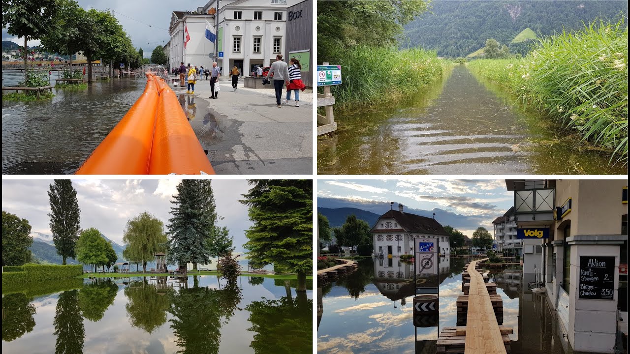 Hochwasser am Vierwaldstättersee 16. Juli 2021