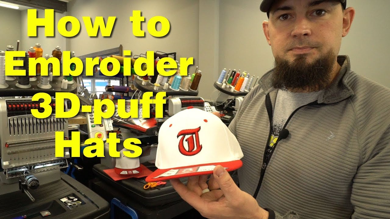 How to embroider 3D puff hats (Troy Trojan)