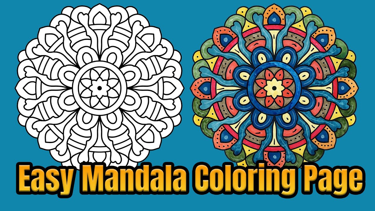 Mandala Coloring Page Colored With Relaxing Music Colored By Osman Mandalas World | Video 88