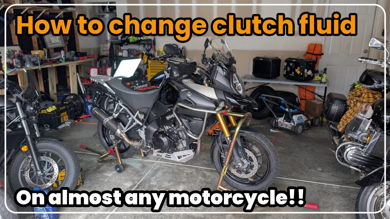 How to Change CLUTCH FLUID 2015 Suzuki V-Strom 1000 or ANY MOTORCYCLE!!