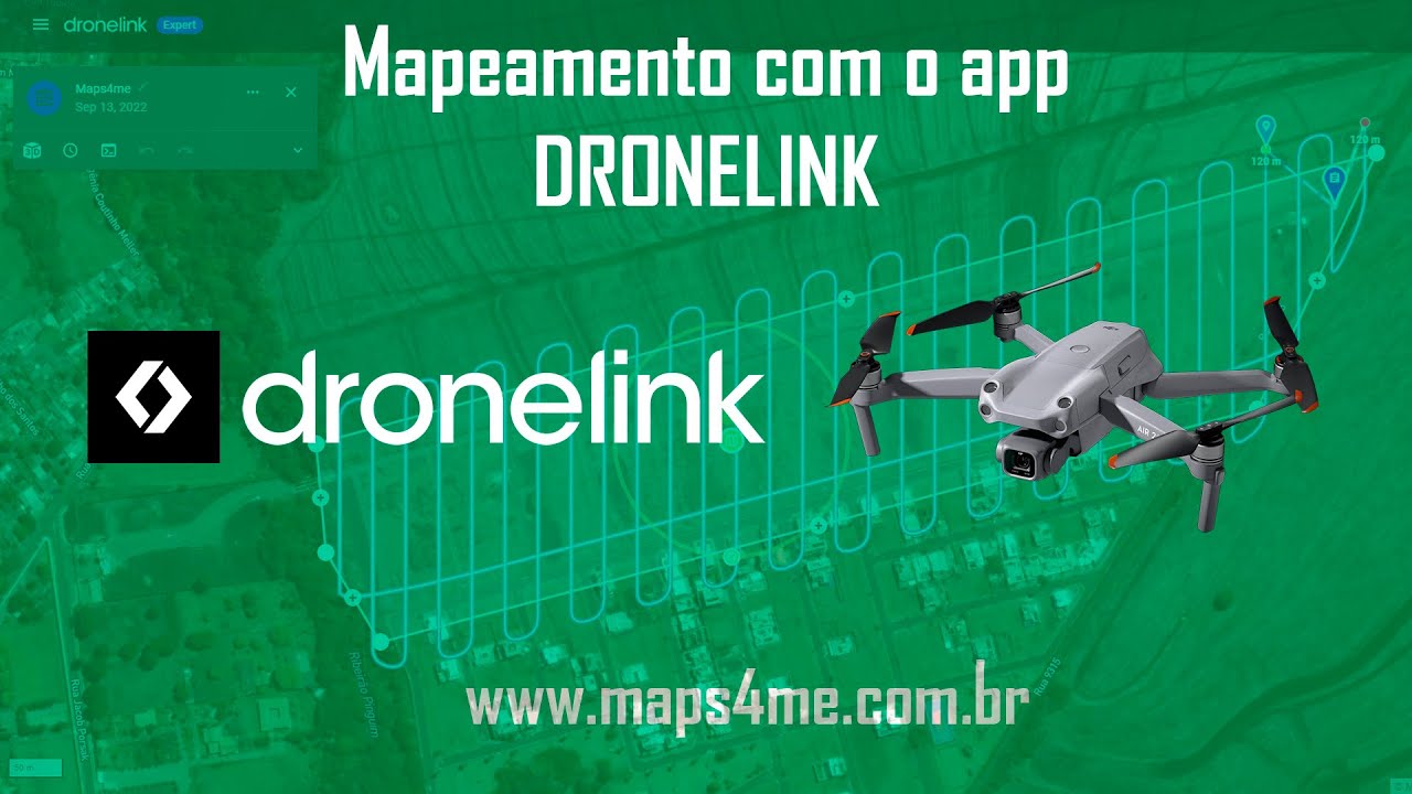 Topografia com Drone Mavic Mini e Mavic Air utilizando o app Dronelink parte 1/2