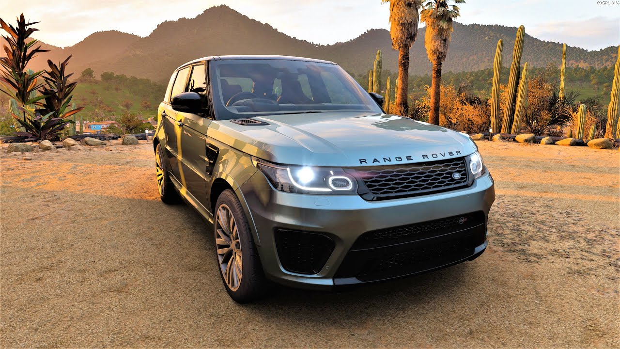 Forza Horizon 5 . Land Rover Range Rover Sport SVR 2015 . Car Show Speed Jump Crash Test Drive .