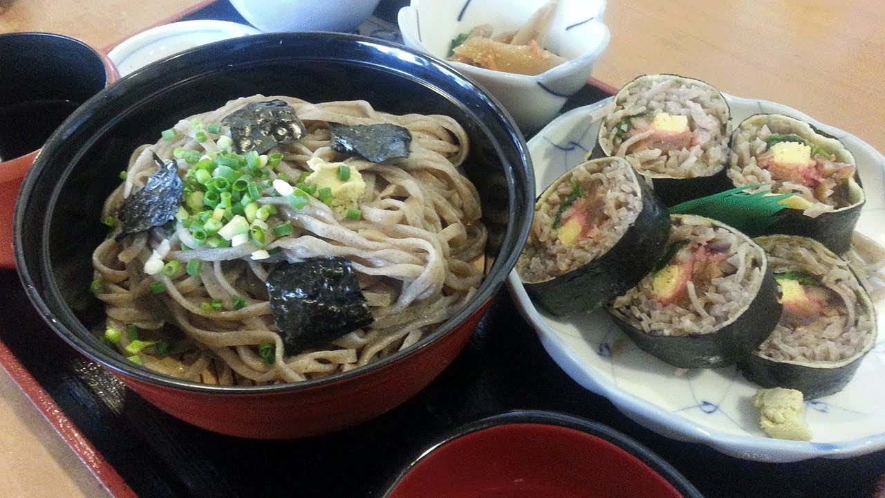 One Japan #3 Soba Sushi in Yamaguchi:  日本全国電車でゴー!　山口県のそば寿司