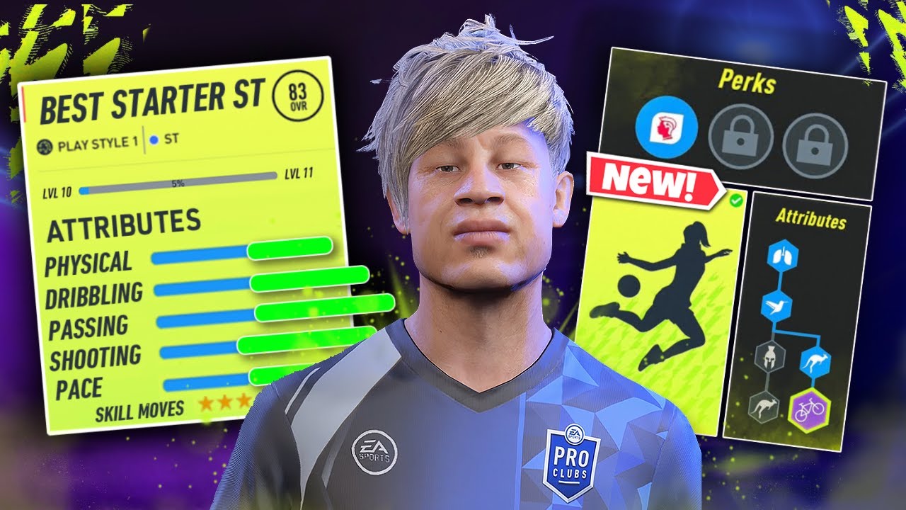 FIFA 22 PRO CLUBS - BEST STRIKER BUILD.....BEST *STARTER* META ST/CF BUILD (TIPS/TRAITS)