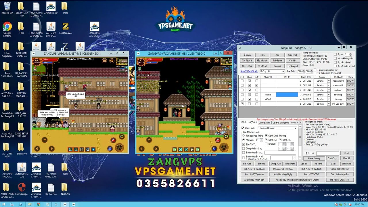 #ZNinjaPro AUTO HANG ĐỘNG 6X CÓ QUẠT BUFF GIÚP AE ĐUA TOP HIỆU QUẢ