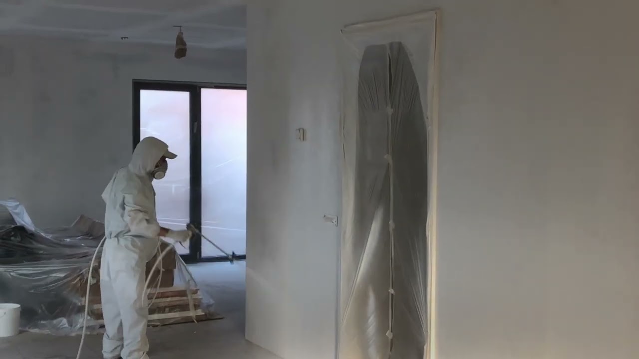 Nieuwbouw villa in één week  airless gespoten in ral 9016