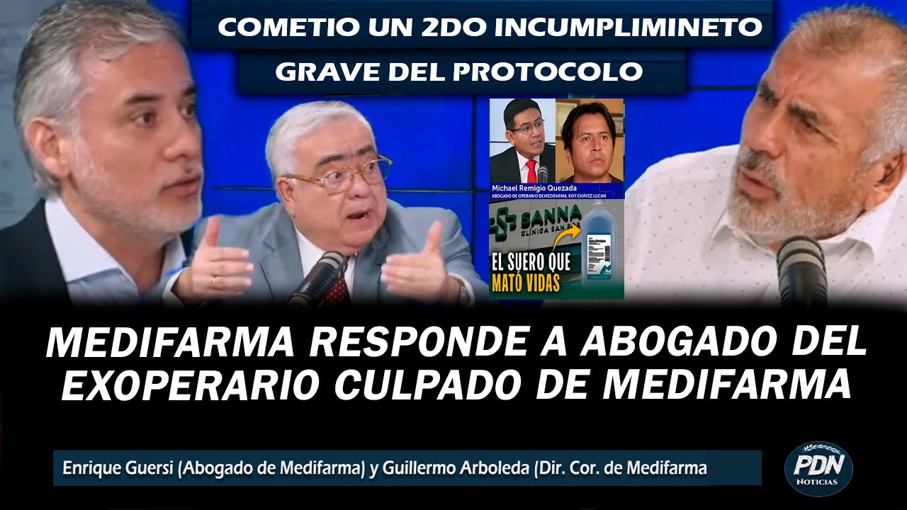MEDIFARMA RESPONDE AL ABOGADO DEL EXOPERARIO DE MEDIFARMA: COMETIO UN 2DO INCUMPLIMIENTO GRAVE SUERO