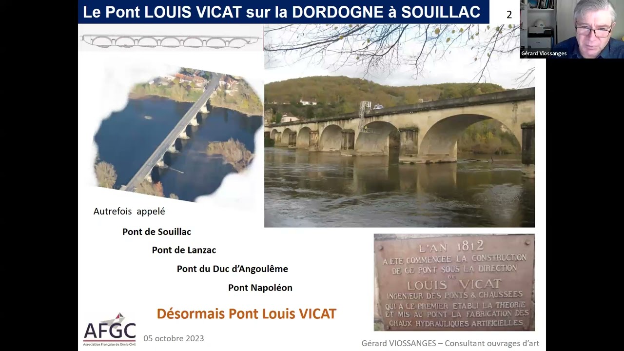 Webinaire du 5 octobre 2023 : Réhabilitation du pont de Souillac à l’occasion de son bicentenaire