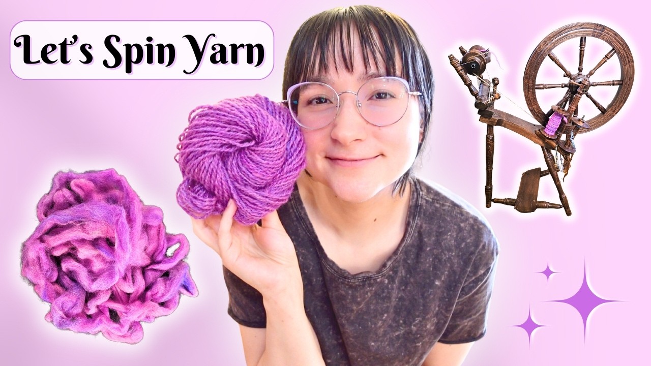 Spinning yarn & brainstorming my next project 🧶 Full Process on Spinning Wheel * Handspun Vlog *