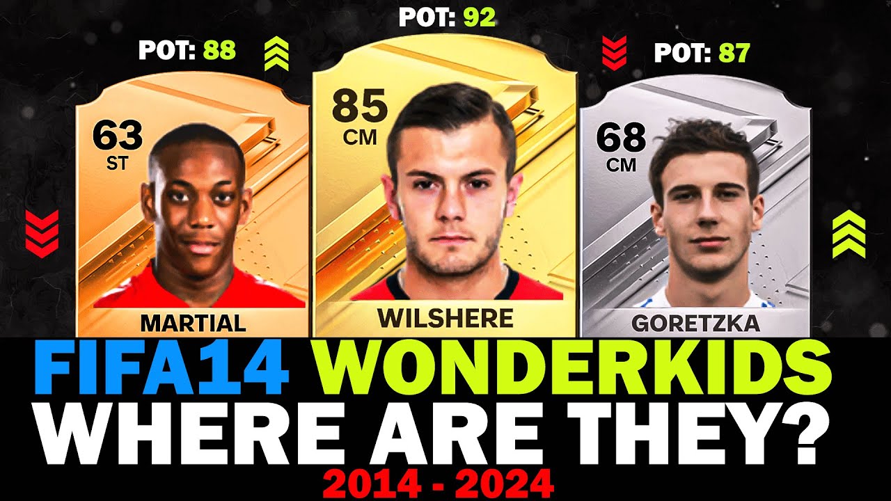 BEST WONDERKIDS IN FIFA 14! FIFA14 - FC24 |10 YEARS EVOLUTION 🤯😱 ft. Wilshere, Martial, Goretzka...