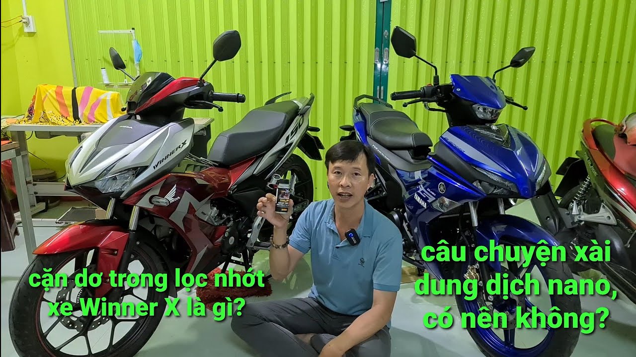 Cặn dơ của miếng lọc nhớt Winner X là gì? câu chuyện về chai nano | có nên xài dung dịch nano không?
