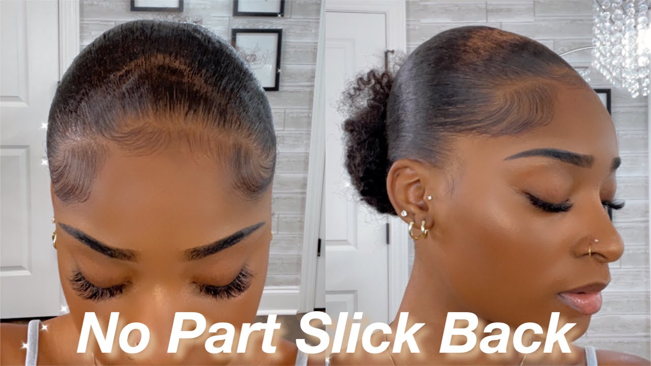 No part slick back tutorial on short hair | Eva Williams