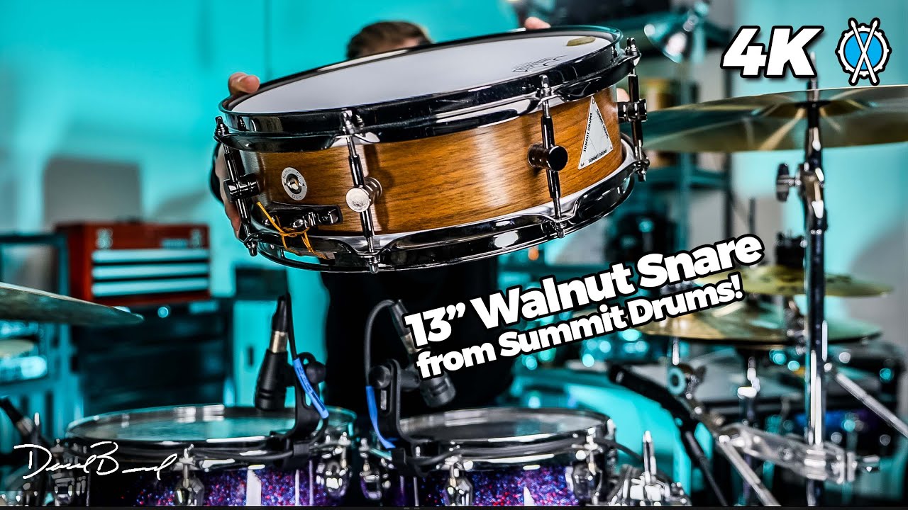 This snare CRACKS! 💥 // 13''x4.25'' Walnut Snare from Summit Drums!