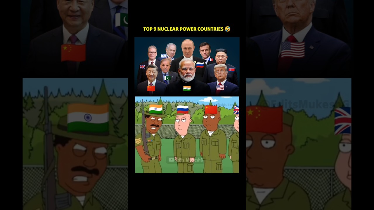 Топ-9 стран с ядерным оружием ☢️🤣 Забавный мем