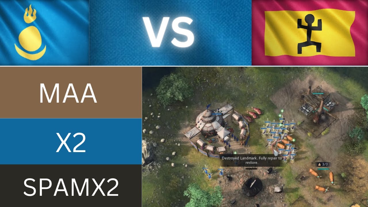 Castle Timing Push against Malian Cow Boom | Age of Empires IV