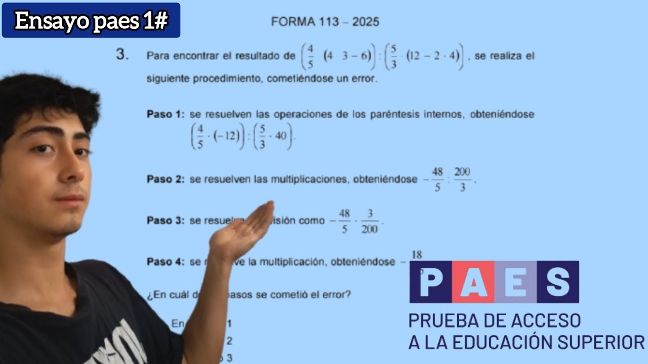 Ensayo paes 01 | ejercicios y resolución 