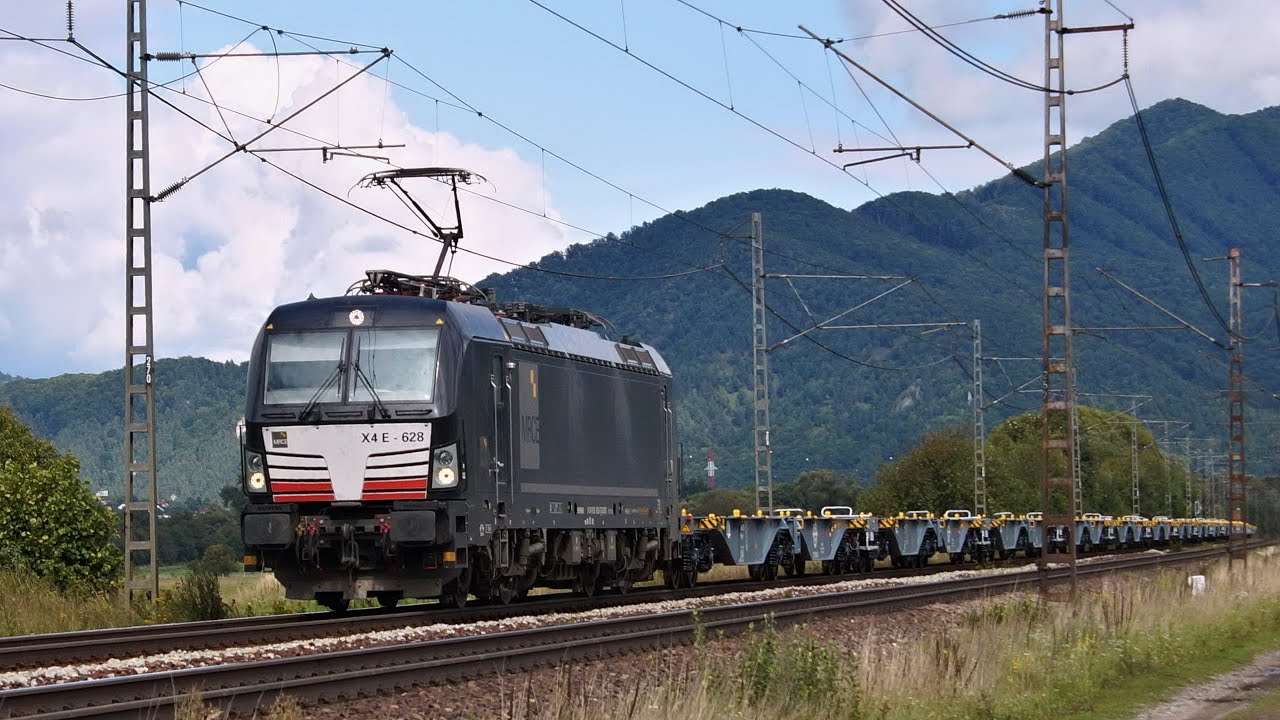 Vlaky Slovensko - Vectron 193.628-5 MRCE na trati ŽSR 180