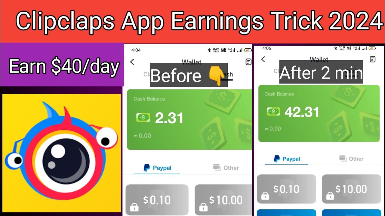Clipclaps PayPal Earnings Tricks 2024 | Payment Proof | Clipclaps App hack | Redeem code $10