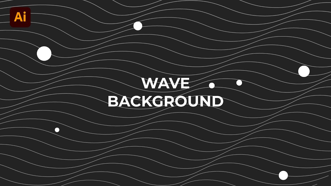 How To Make  Wave Minimal Linear Background In Adobe Illustrator