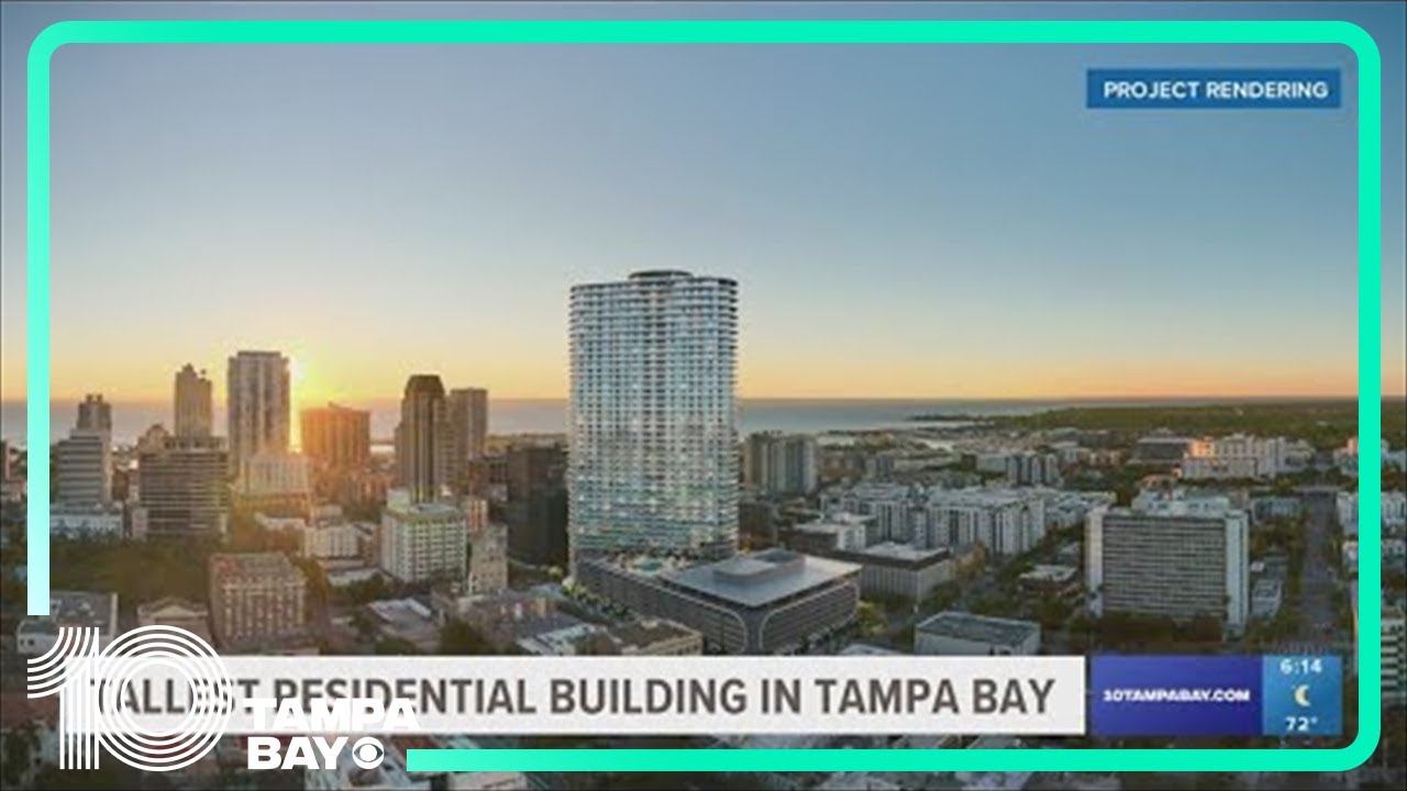 Tallest residential building in Tampa Bay area more than halfway complete
