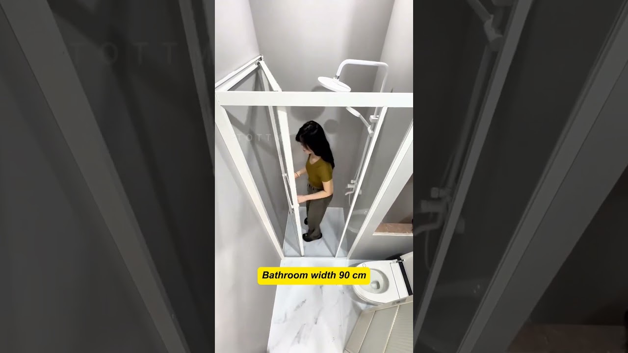 Extremely narrow side sliding door shower room.#showerroom #bathroom