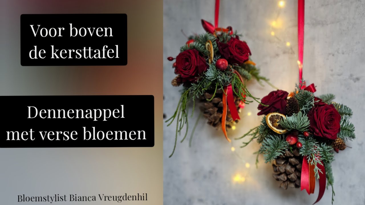 Dennenappel decoreren kerst hanger maken